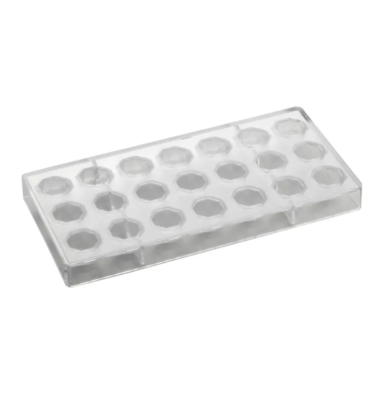 Moule Chocolat Polycarbonate Praline Carrée 2,6 x 2,6 x H 1,4 cm (x28) - Pavoni