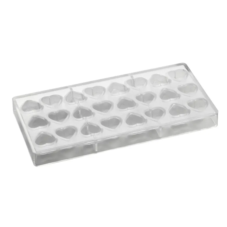 Moule Chocolat Polycarbonate Praline Cœur 2,5 x 2,8 x H 1,6 cm (x24) - Pavoni