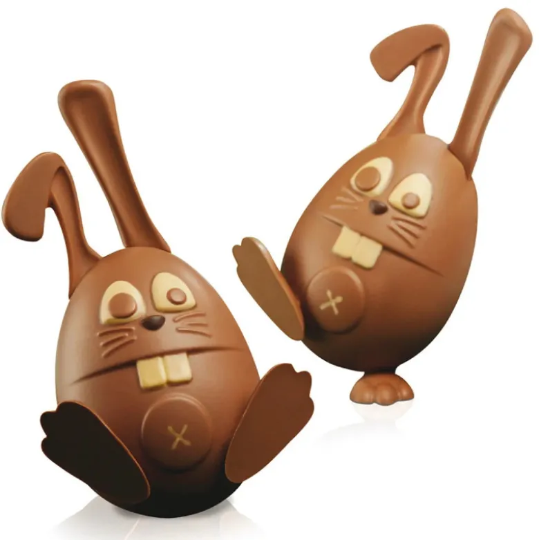 Moule Chocolat Œuf Lapin Ø 10 x H 21 cm (x2) - Pavoni