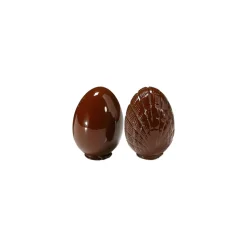 Moule à Chocolat Œuf 150mm lisse et strié (x2) - Cacao Barry