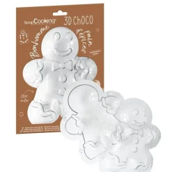 Moule 3D choco Bonhomme Pain d'Epices - ScrapCooking
