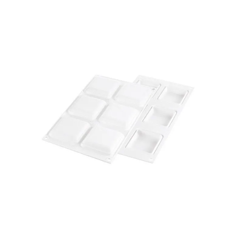 Moule décor Square carré x6 - Silikomart professional