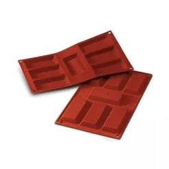 Moule Financiers Silicone 9,5 x 4,5 x H 1,2 cm (x7) - Silikomart