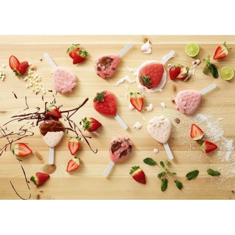 Moule à glace Fraise empilable x4 - Lékué