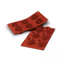 Moule Kouglofs Silicone Ø 7,5 x H 4,1 cm (x6) - Silikomart