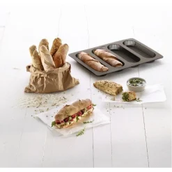 Moule mini baguette silicone perforé x4 - Lékué