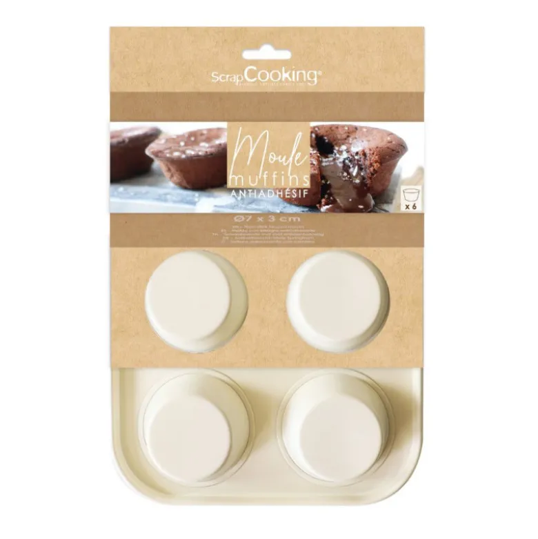 Moule 6 muffins antiadhésif - Scrapcooking