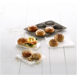 Moule à pain rond silicone perforé x6 - Lékué