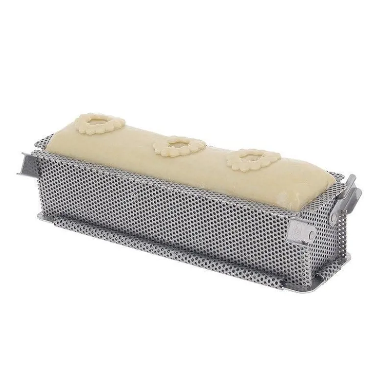 Moule pâté croûte inox pliant perforé Geo Forme 24cm - de Buyer