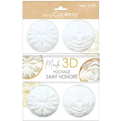 Moule Saint-Honoré 3D x6 silicone 7cm - ScrapCooking