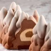 Moule Silicone Bûche Sapin Enneigé 25 x 9 cm x H 9,5 cm - Pavoni