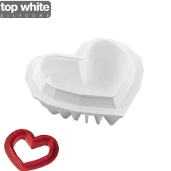 Moule silicone Coeur Amore Origami - Silikomart