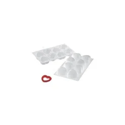 Moule silicone coeurs bombés x8 Amorini - Silikomart