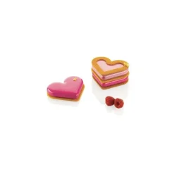 Moule silicone cœur Mini love story - Silikomart