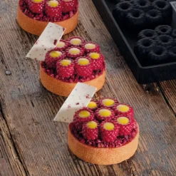 Moule Silicone Décor Mini Framboises Ø 6,2 cm x H 2,1 cm (x8) - Pavoni