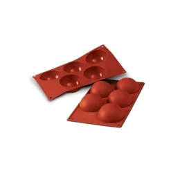Moule silicone 5 demi sphère 8cm - Silikomart