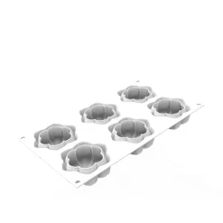 Moule Silicone 6 Fleurs Hana Ø 7,2 x H 3 cm - Silikomart