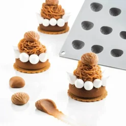 Moule Silicone Gourmand Châtaigne 3,1 x 2,7 x H 1,6 cm (x24) - Pavoni