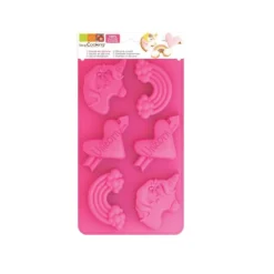 Moule Silicone 6 Gâteaux Licorne Ø17,5 x30 cm - Scrapcooking