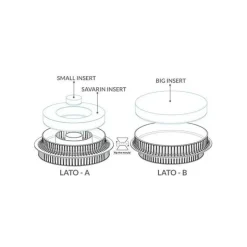 Moule silicone insert rond 3 inserts - Silikomart