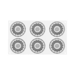 Moule Silicone Kaleido Ø 7,5 x H 2,5 cm (x6) - Silikomart