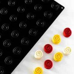 Moule Silicone Mini Rose Volupté Ø 3,5 x H 3 cm (x48) - Pavoni