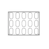 Moule silicone ovale Delish x15 - Pavoni