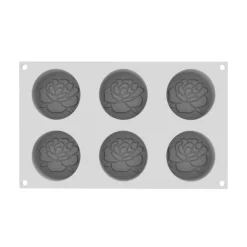 Moule silicone portion Valentine x6 - Silikomart Professional