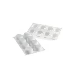 Moule silicone rond bombé Stone x8 - Silikomart