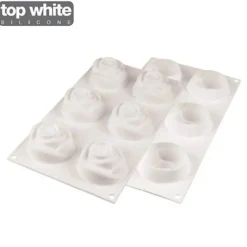Moule silicone 6 roses Rosa - Silikomart