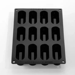 Moule Silicone Savarin Oblong 8 x H 2,5 cm (x12) - Pavoni