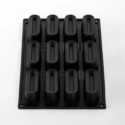 Moule Silicone Savarin Oblong 8 x H 2,5 cm (x12) - Pavoni