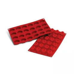 Moule Silicone 24 Savarins Ovales 4,4 x 3,2 cm - Silikomart