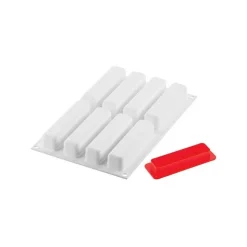 Moule silicone Stripe Eclair x8 - Silikomart