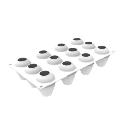 Moule Silicone 12 Œufs Ø 4,6 cm x H 6,3 cm - Silikomart