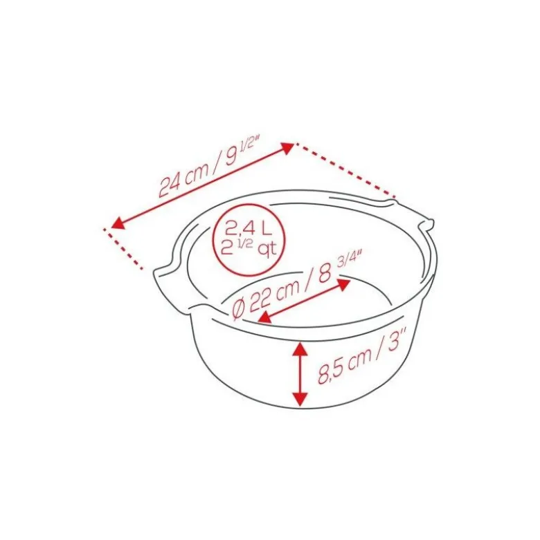 Moule à soufflé céramique rouge Appolia 24cm - Peugeot