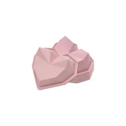 Moules silicone individuels "cœurs diamant" x6 - ScrapCooking
