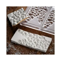 Moule Tablette Chocolat Fragment 15,5 x 7,7 cm x H 1 cm (x3) - Pavoni