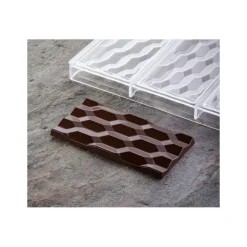 Moule Tablette Chocolat Hexa Vallée 15,4 x 7,7 x H 1 cm (x3) - Pavoni