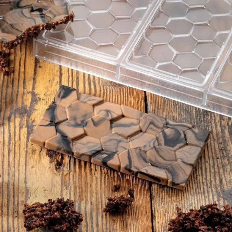 Moule Tablette Chocolat Pavé 15,5 x 7,8 cm x H 1 cm (x3) - Pavoni