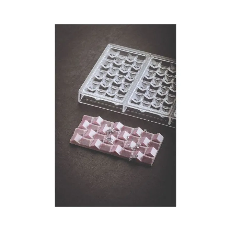 Moule Tablette Chocolat Pixie 15,4 x 7,7 cm x H 1,1 cm (x3) - Pavoni