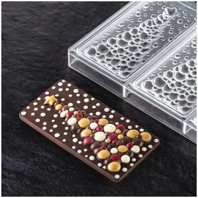 Moule tablette chocolat sapin Bubble Tree - Pavoni Italia
