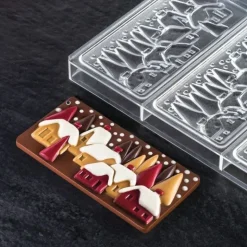Moule tablette chocolat village de Noël - Pavoni Italia