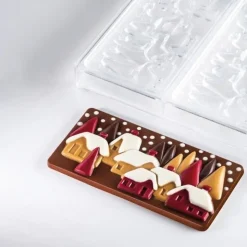 Moule tablette chocolat village de Noël - Pavoni Italia