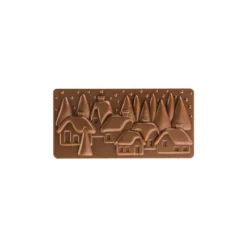 Moule tablette chocolat village de Noël - Pavoni Italia