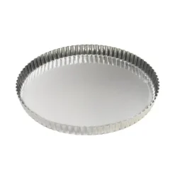 Moule à tarte cannelée 28cm fer blanc – Gobel