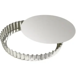 Moule à tarte en fer blanc avec fond amovible 28 cm – Gobel
