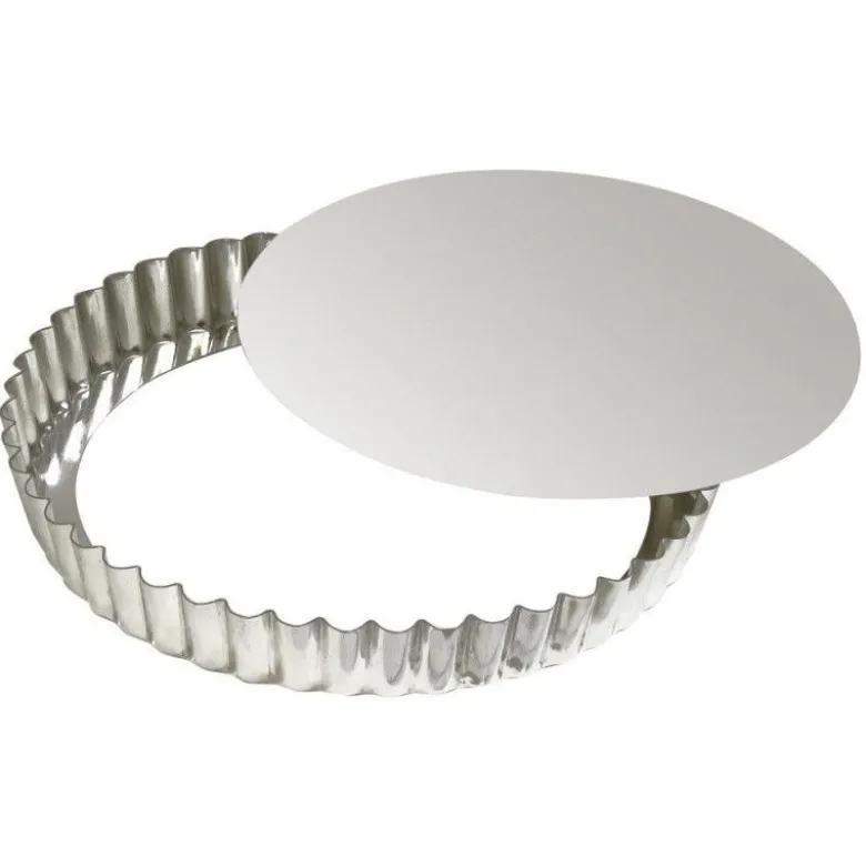 Moule à tarte en fer blanc avec fond amovible 28 cm – Gobel