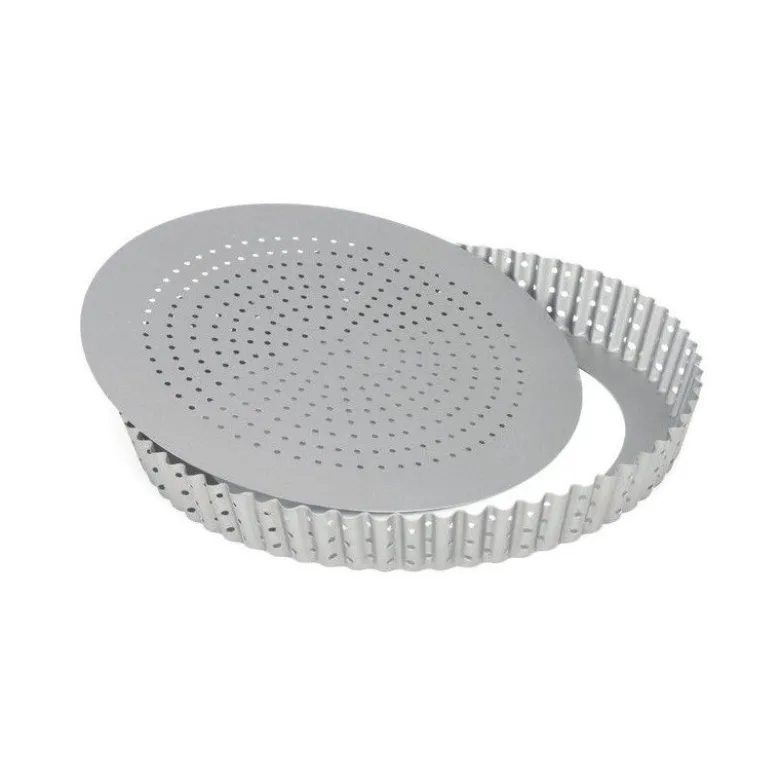 Moule à tarte perforé 28cm fond amovible - Patisse