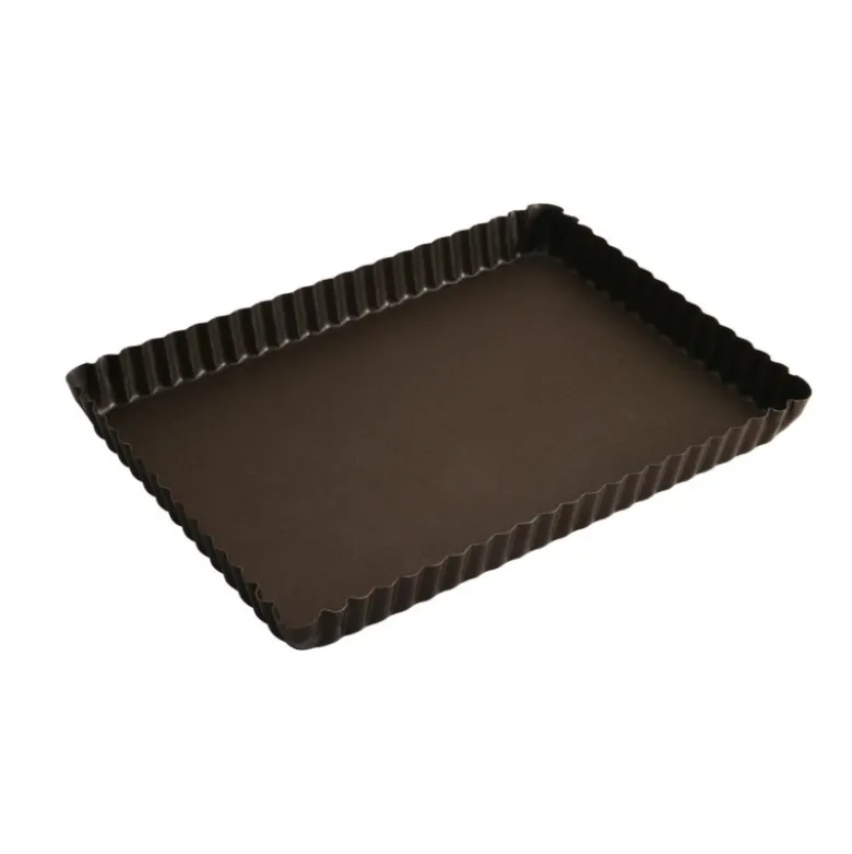 Moule à Tarte Rectangulaire Bord Cannelé Fond Fixe - Gobel
